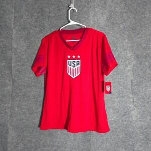 USA WNT Alex Morgan 13 Jersey Womens XL Red Soccer Tee NWT USA World Cup Team